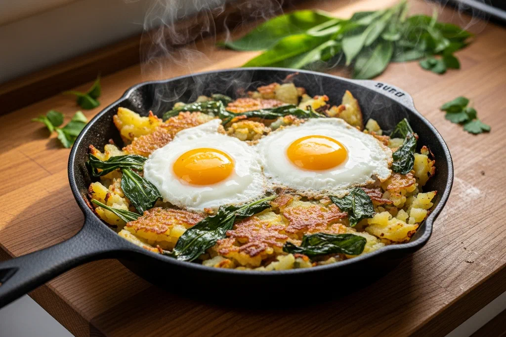Wild Garlic & Potato Hash